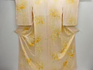 枝花模様小紋着物